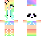 cute  panda rainbow girl gamer hd