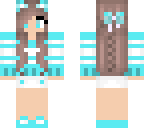 cute aqua kitty girl