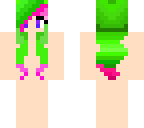cute green pink dips hair base