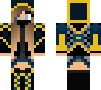 gold and blue girl guard