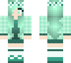 mint green girl