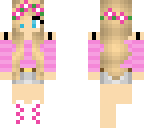 pink girl with bikini underneath