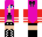 purple hair school girl