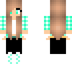 green cute girl