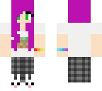 purple hair sleep over girl