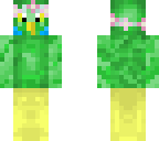 updated green parrot with flowers
