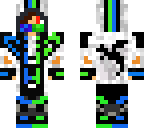 blue green warior guy