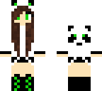 green edited panda