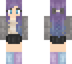 purple hair girl edit