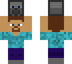 steve holding dispenser