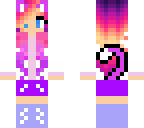 sunset cat girl edit