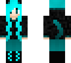 teal cat girl