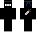 black ninja with dagger