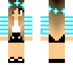 blue striped girl