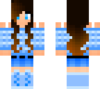 female skin - blue clothes