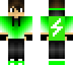 green lightning with a cape