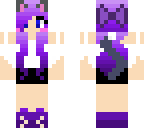 purple hair cat girl