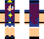 purple hair cop girl