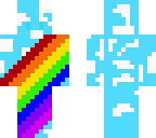 sky rainbow person