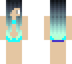 blue haired bikini girl