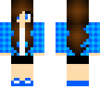 blue plaid girl