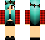 plaid blue hair