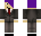 purple hair covering right eye