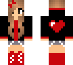 red heart girl