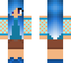Shaded Blue Girl | Minecraft Skin