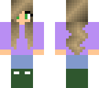 teen girl lavender jacket green boots