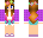 a cute summer girl with flower crown