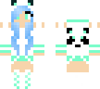 blue panda girl