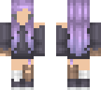 chibi purple hair girl