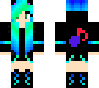 colorful music girl with cat ears