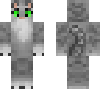 green eyed silver cat
