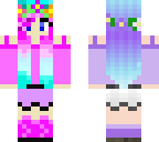 new half pink half purple flower girl