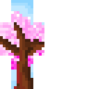 pink flower tree pixel art