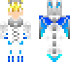 blonde blue and white dragon boy