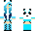 blue panda girl