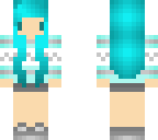 chibi teal hair