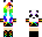 cool rainbow panda girl