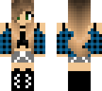 cute blue plaid girl