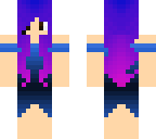 cute girl with blue and pink hairs
