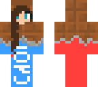 half blue have red choclate