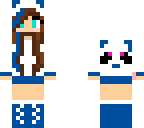 blue panda girl