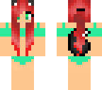 cyan wolf girl in swimwear