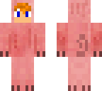 ginger hair boy in a pig costume