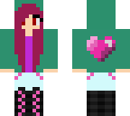 green heart girl