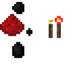 redstone plus coal equals torch