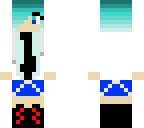 teal hair hoodie girl
